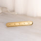 Medium Brass Rectangular Wall Hook with 5 Hooks