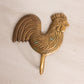 Medium Brass Rooster Wall Hook