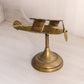 Medium Brass Tilted Airplane Figurine on Circular Base