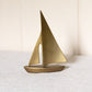 Medium Brass Sailboat Figurine