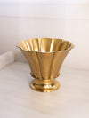 Medium Brass Scalloped Footed Vase