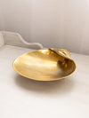 Medium Brass Shell Dish with 2 Shell Toes on Bottom