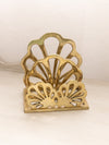 Medium Brass Shell Double Napkin Letter Holder