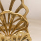 Medium Brass Shell Double Napkin Letter Holder
