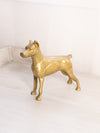 Medium Brass Standing Doberman Dog Figurine