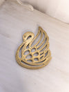 Medium Brass Swan Trivet