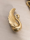 Medium Brass Swan Wall Vase