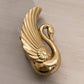 Medium Brass Swan Wall Vase
