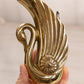 Medium Brass Swan Wall Vase
