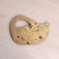 Medium Brass Swan with Head Looking Back Trivet