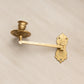 Medium Brass Swing Arm Etched Floral Wall Sconce