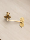 Medium Brass Swing Arm Etched Floral Wall Sconce