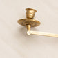 Medium Brass Swing Arm Etched Floral Wall Sconce
