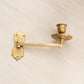 Medium Brass Swing Arm Etched Floral Wall Sconce