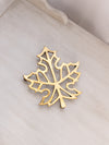 Medium Brass Tree Leaf Trivet