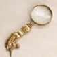 Medium Brass Unicorn Magnifying Glass