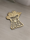 Medium Brass Wheat Trivet