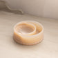Medium Circular Almond Milk Glass Double Dish