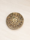Medium Circular Brass Floral Trivet
