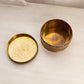 Medium Circular Brass Lidded Jar with Rope Designs