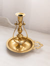 Medium Circular Brass Ship Swivel Gimbal Chamberstick Candleholder