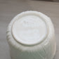 Medium Circular White Ceramic Planter with Floral Iris Details