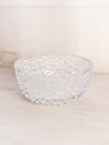 Medium Clear Crystal Glass Bowl with Burst Designs