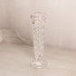 Medium Clear Crystal Glass Flute Vase with Octagonal Designs