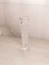 Medium Clear Crystal Glass Flute Vase with Octagonal Designs