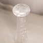 Medium Clear Crystal Glass Flute Vase with Octagonal Designs