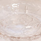 Medium Clear Glass Bowl with Floral and Leaf Designs