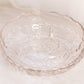 Medium Clear Glass Bowl with Floral and Leaf Designs