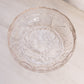 Medium Clear Glass Bowl with Floral and Leaf Designs