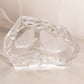Vintage LE Smith Clear Glass Iceberg with Satin Butterfly Details