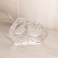 Vintage LE Smith Clear Glass Iceberg with Satin Butterfly Details