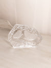 Vintage LE Smith Clear Glass Iceberg with Satin Butterfly Details