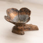 Medium Copper Silver Bronze Tone Metal Flower on Branch Figurine
