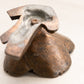 Medium Copper Silver Bronze Tone Metal Flower on Branch Figurine