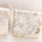Medium Cream Alabaster Bookends with Book Designs (Made in Italy)