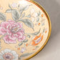 Medium Cream Floral Plate with Gold Tone Accent