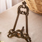 Medium Dark Bronze Gold Tone Easel with Ornate Designs