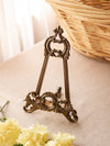Medium Dark Bronze Gold Tone Easel with Ornate Designs