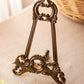 Medium Dark Bronze Gold Tone Easel with Ornate Designs