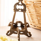 Medium Dark Bronze Gold Tone Easel with Ornate Designs