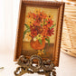 Medium Dark Bronze Gold Tone Easel with Ornate Designs