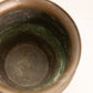 Medium Dark Gold Brass Footed Planter with Floral Designs