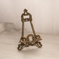 Medium Dark Gold Tone Brass or Bronze Easel with Ornate Designs