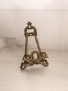Medium Dark Gold Tone Brass or Bronze Easel with Ornate Designs
