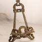 Medium Dark Gold Tone Brass or Bronze Easel with Ornate Designs