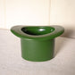Medium Dark Green Ceramic Top Hat Planter